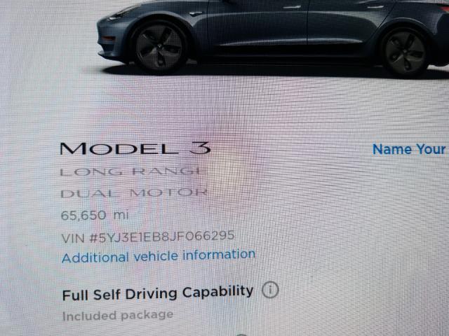 2018 TESLA MODEL 3 5YJ3E1EB8JF066295
