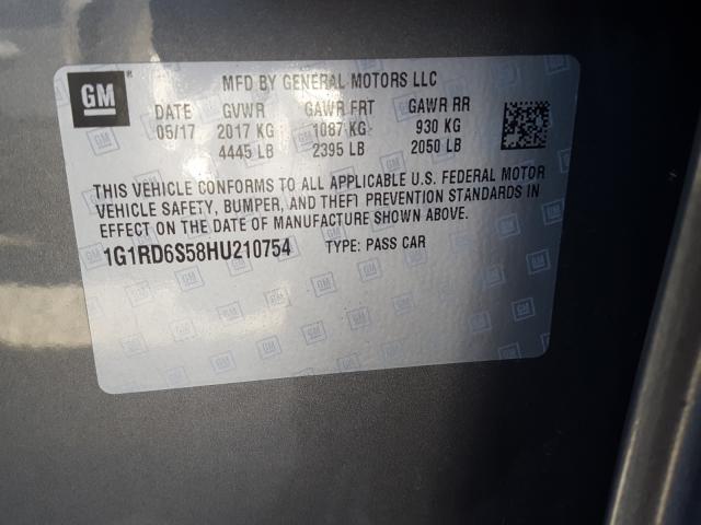 2017 CHEVROLET VOLT PREMI 1G1RD6S58HU210754