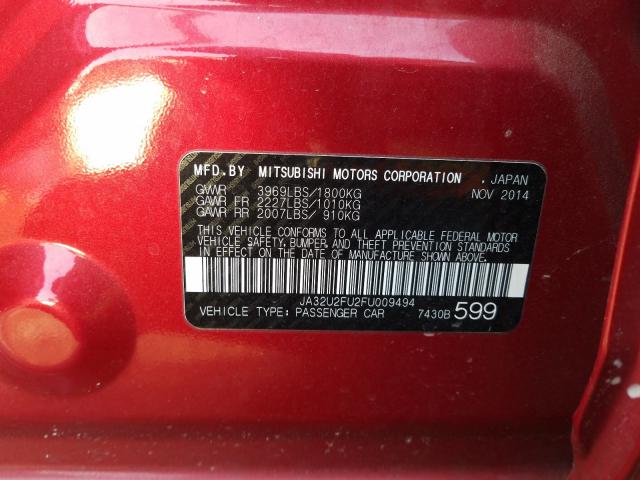 2015 MITSUBISHI LANCER ES JA32U2FU2FU009494