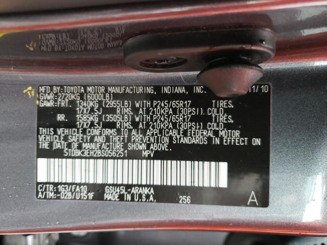2011 TOYOTA HIGHLANDER - 5TDBK3EH2BS056251