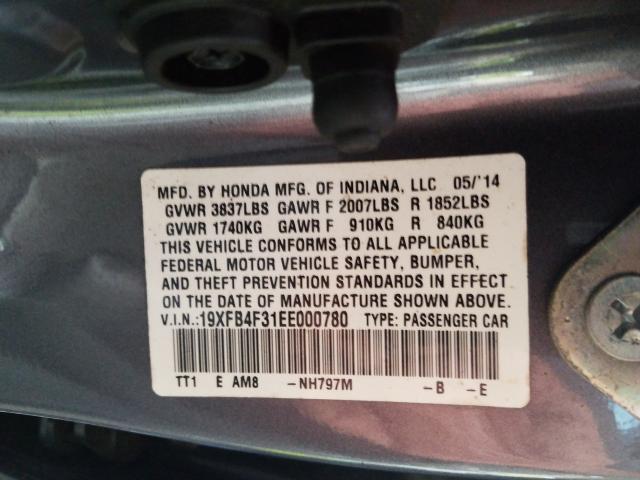 2014 HONDA CIVIC HYBR 19XFB4F31EE000780