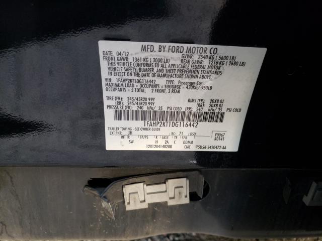 2013 FORD TAURUS SHO 1FAHP2KT1DG116442