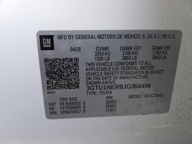 2018 GMC SIERRA C15 - 3GTU1NER9JG364496