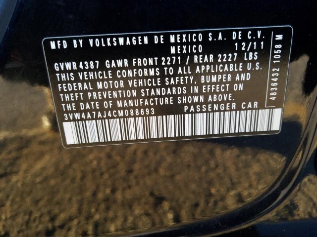 2012 VOLKSWAGEN JETTA GLI 3VW4A7AJ4CM088693