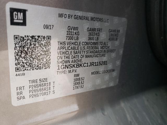 2018 CHEVROLET TAHOE K150 1GNSKBKC1JR115281