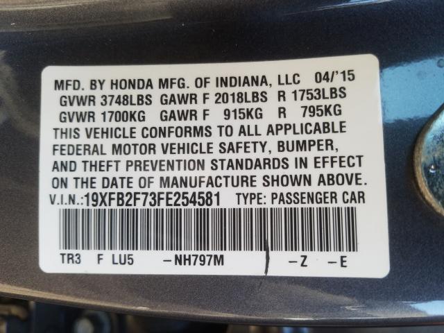 2015 HONDA CIVIC SE 19XFB2F73FE254581