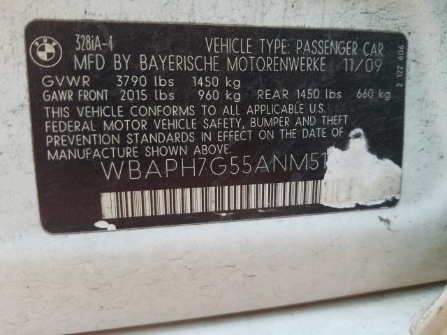 2010 BMW 328I WBAPH7G55ANM51766