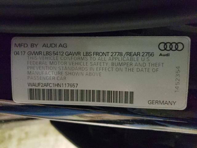 2017 AUDI A6 PREMIUM WAUF2AFC1HN117657