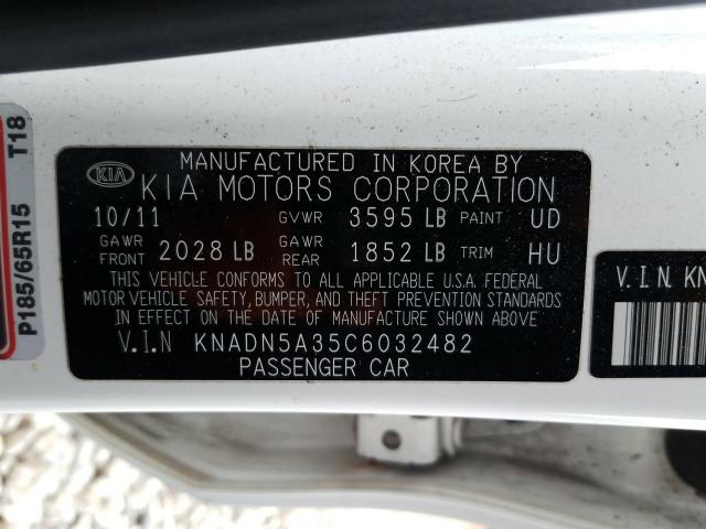 2012 KIA RIO EX KNADN5A35C6032482