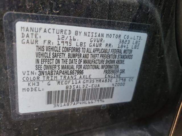 2017 NISSAN SENTRA S - 3N1AB7AP4HL667996