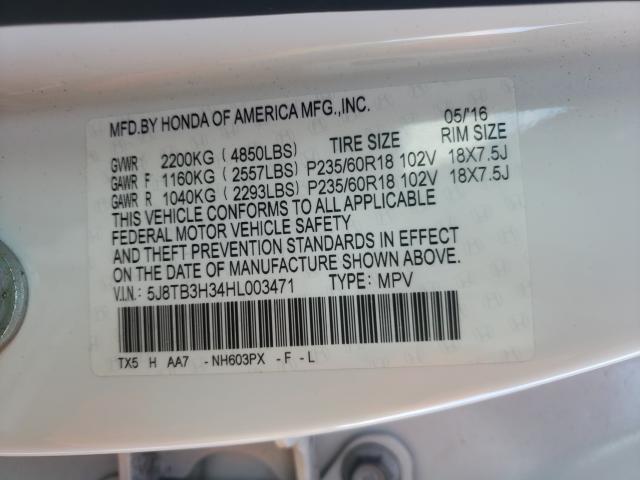 2017 ACURA RDX 5J8TB3H34HL003471