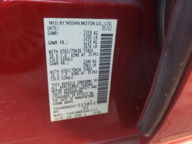 2012 NISSAN XTERRA OFF 5N1AN0NU3CC515851