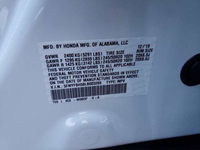 2020 HONDA PASSPORT E 5FNYF8H58LB003265