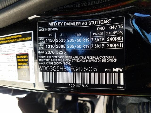 2015 MERCEDES-BENZ GLK 350 WDCGG5HB8FG425005