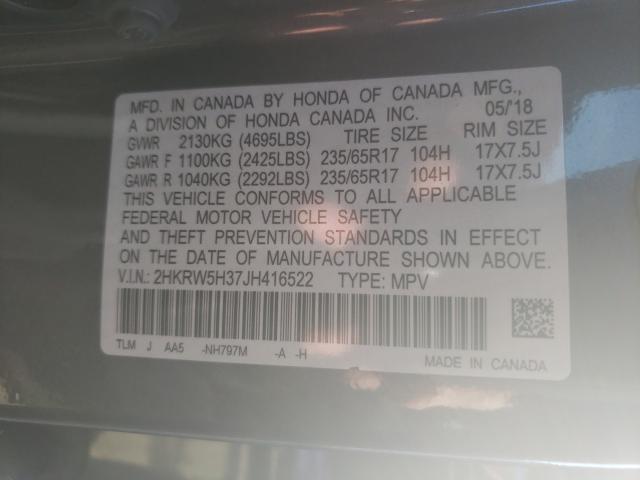 2018 HONDA CR-V LX 2HKRW5H37JH416522