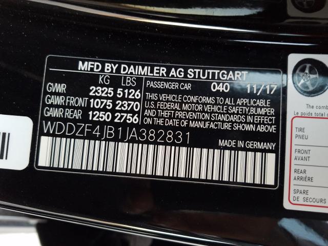2018 MERCEDES-BENZ E 300 WDDZF4JB1JA382831
