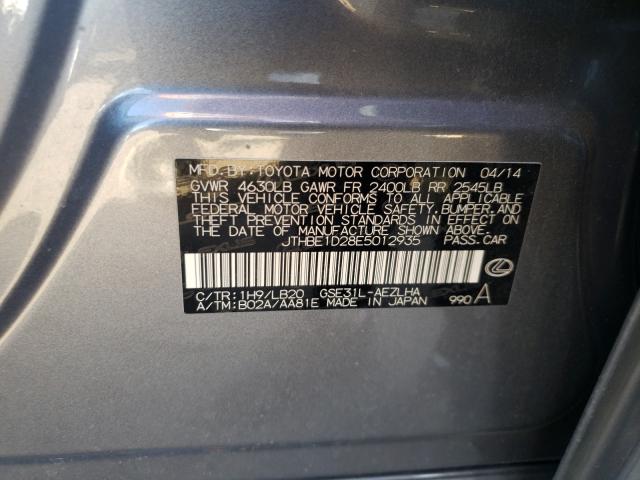 2014 LEXUS IS 350 JTHBE1D28E5012935
