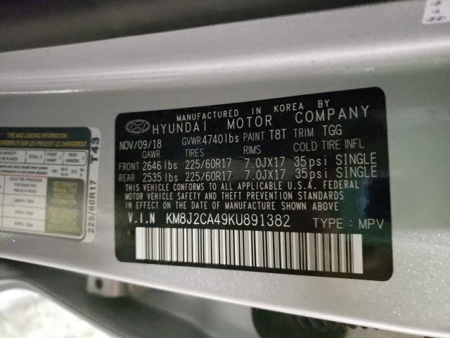 2019 HYUNDAI TUCSON SE KM8J2CA49KU891382