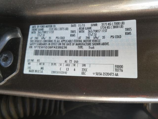 2015 FORD F150 SUPER - 1FTEW1EG9FKE89236