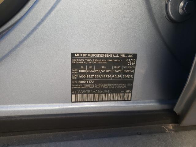 2010 MERCEDES-BENZ 170SD 4JGBB5GB5AA580943