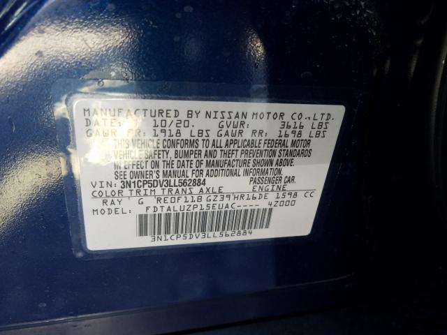 2020 NISSAN KICKS SR 3N1CP5DV3LL562884