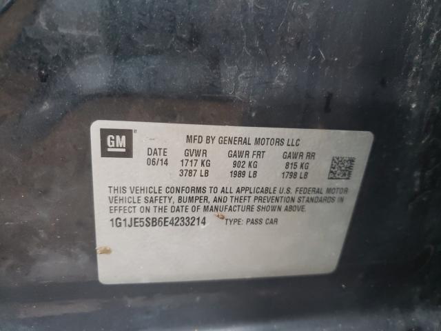 2014 CHEVROLET SONIC LTZ 1G1JE5SB6E4233214