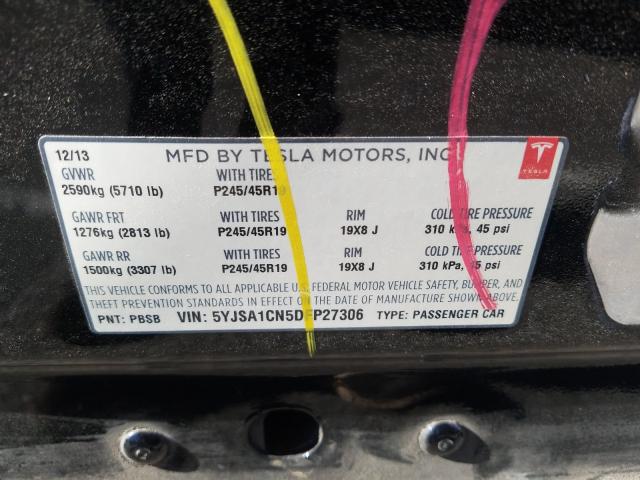 2013 TESLA MODEL S 5YJSA1CN5DFP27306