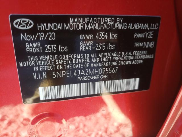 2021 HYUNDAI SONATA SEL 5NPEL4JA2MH095567