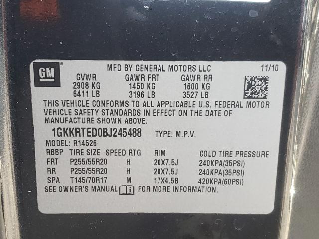 2011 GMC ACADIA DEN 1GKKRTED0BJ245488