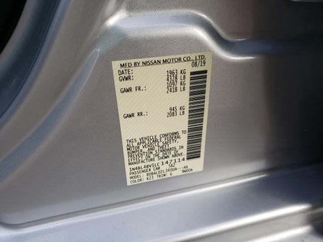 2020 NISSAN ALTIMA S 1N4BL4BV1LC147114