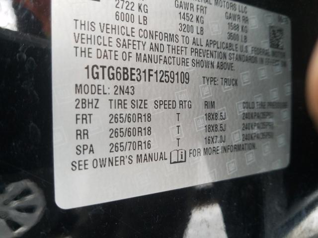 2015 GMC CANYON SLE 1GTG6BE31F1259109