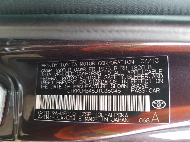 2013 TOYOTA SCION XD JTKKUPB46D1036046