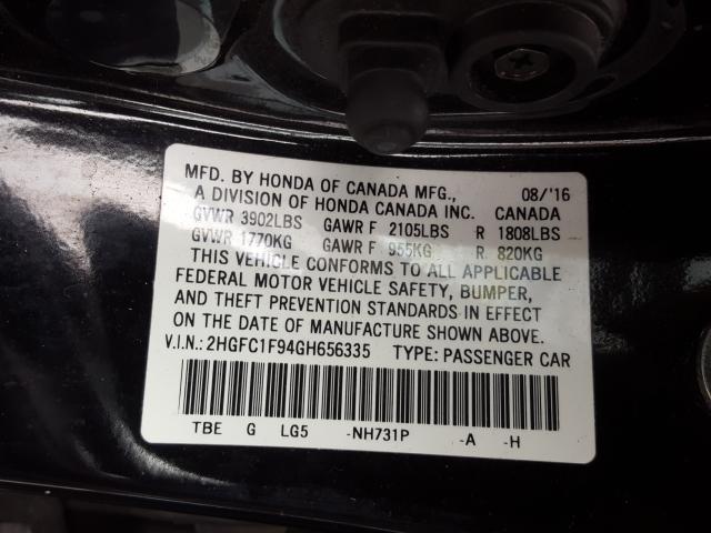 2016 HONDA CIVIC TOUR 2HGFC1F94GH656335