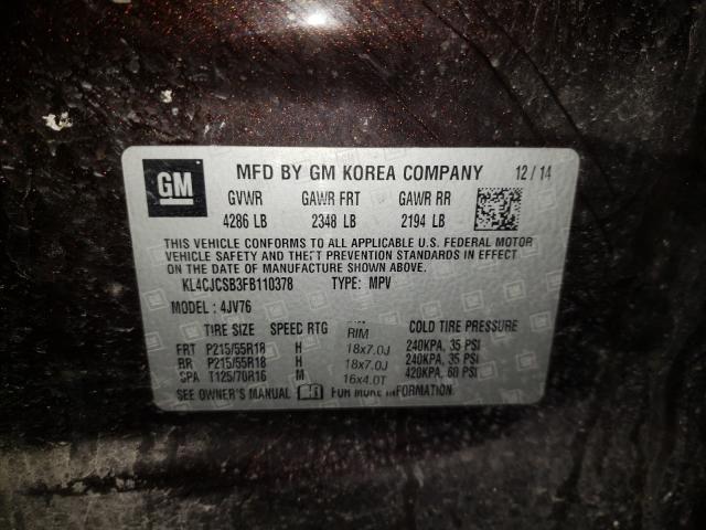 2015 BUICK ENCORE KL4CJCSB3FB110378