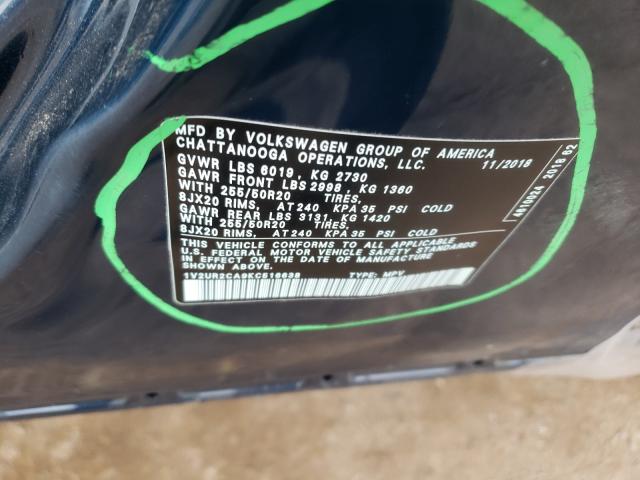 2019 VOLKSWAGEN ATLAS SE 1V2UR2CA9KC516638