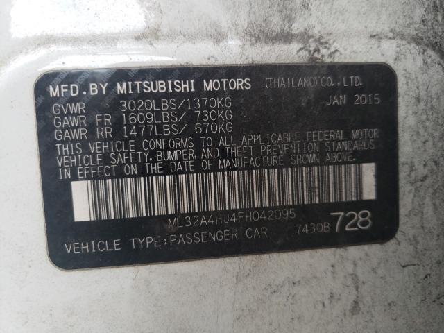 2015 MITSUBISHI MIRAGE ES ML32A4HJ4FH042095