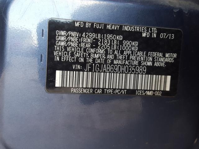 2013 SUBARU IMPREZA PR JF1GJAB69DH035989