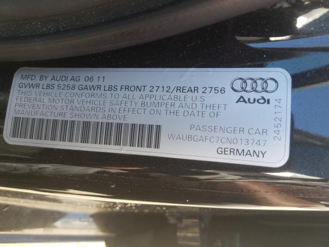 2012 AUDI A6 WAUBGAFC7CN013747