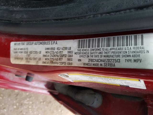2014 FIAT 500L LOUNG ZFBCFACH4EZ022513