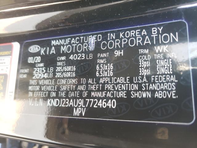 2020 KIA SOUL LX KNDJ23AU9L7724640