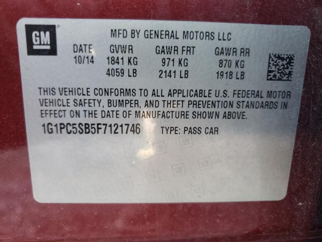 2015 CHEVROLET CRUZE L 1G1PC5SB5F7121746