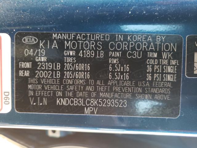 2019 KIA NIRO FE KNDCB3LC8K5293523