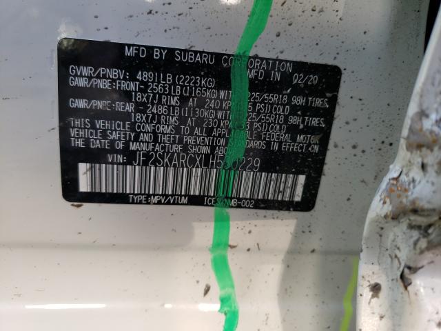 2020 SUBARU FORESTER S JF2SKARCXLH530229
