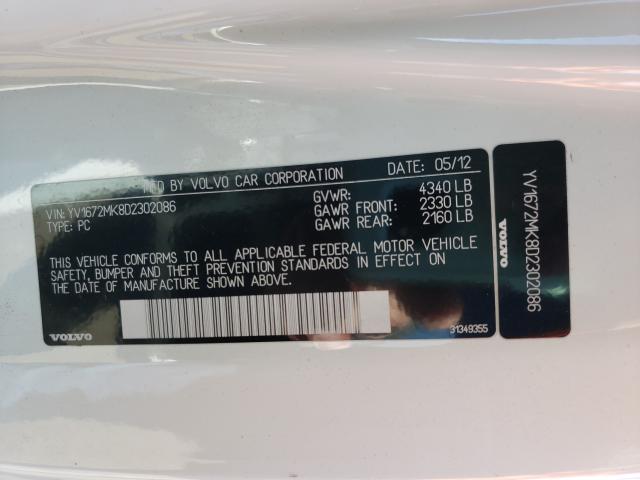 2013 VOLVO C30 T5 YV1672MK8D2302086