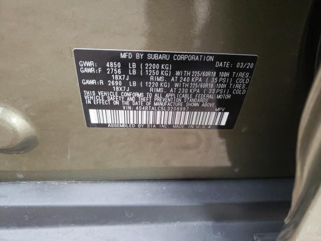 2020 SUBARU OUTBACK LI 4S4BTALC5L3208997