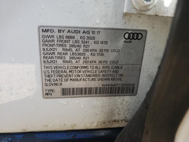 VIN WA1VAAF77JD020019 2018 Audi Q7, Prestige no.10