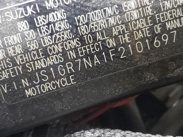2015 SUZUKI GSX-S750 JS1GR7NA1F2101697