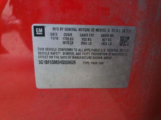 2017 CHEVROLET CRUZE PREM 3G1BF6SM3HS558626