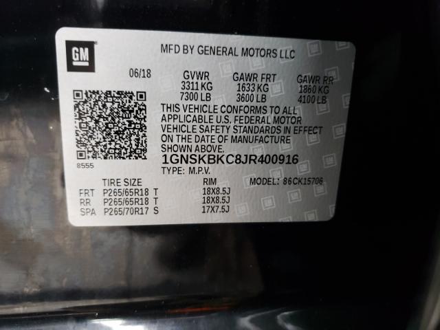 2018 CHEVROLET TAHOE K150 1GNSKBKC8JR400916