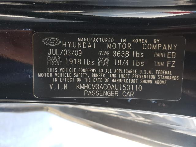 2010 HYUNDAI ACCENT BLU KMHCM3AC0AU153110